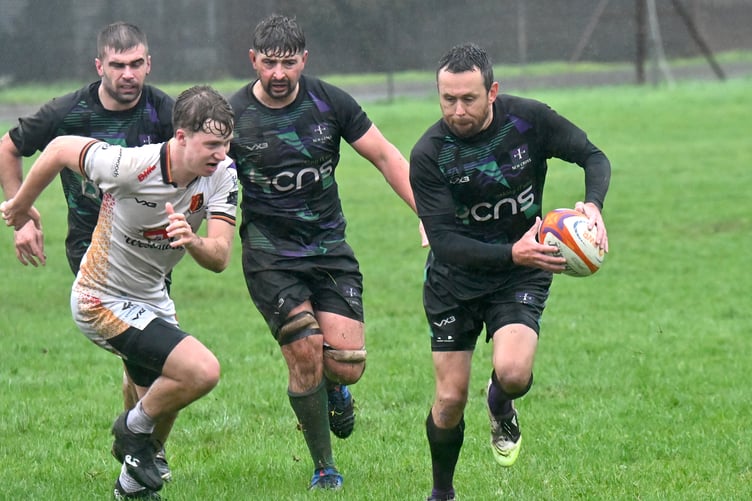 Rugby. Counties 3 Tribute Ale Devon North & East. Action from New Cross versus Newton Abbot Spartans