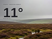 Newton Abbot: cloudy day, high of 12°C