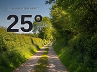 Newton Abbot weather: sunny, 25°C high on Friday